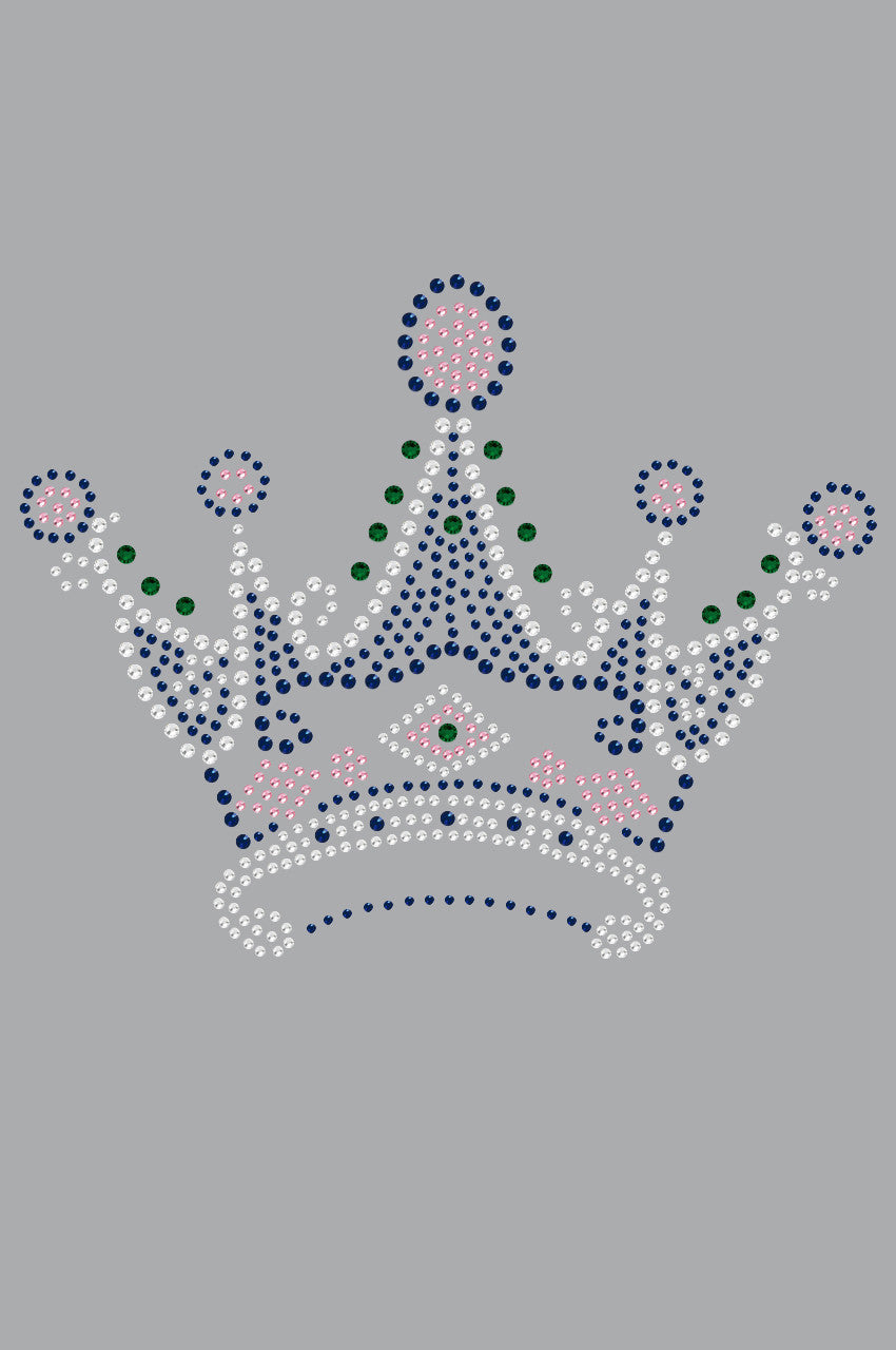 Crown 16 ( Clear, Blue, Green, & Pink)- Womens T-shirt