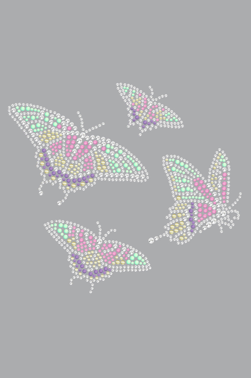 Pastel Butterflies - Womens T-shirt