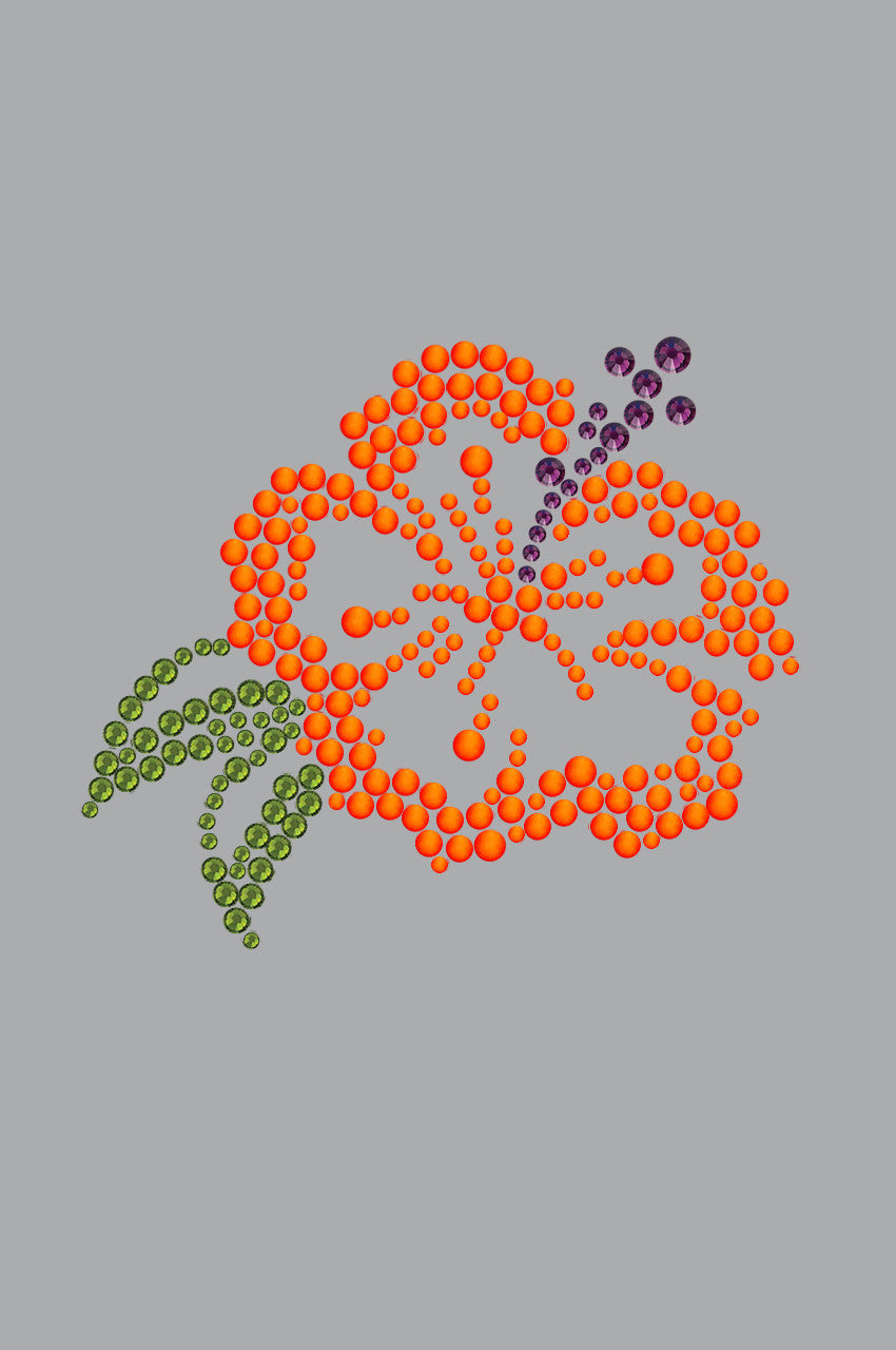 Orange Hibiscus - Womens T-shirt