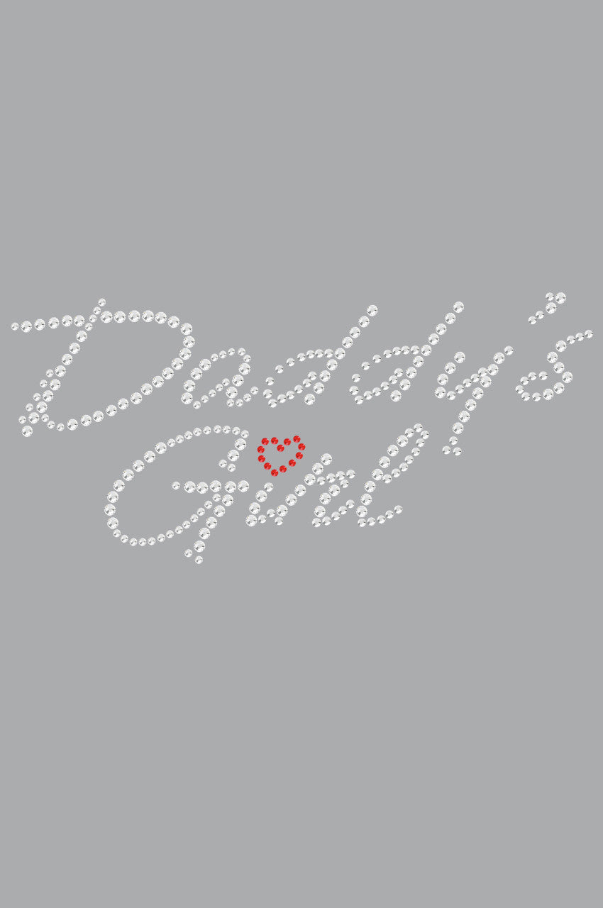 Daddys Girl with Red Heart - Womens T-shirt