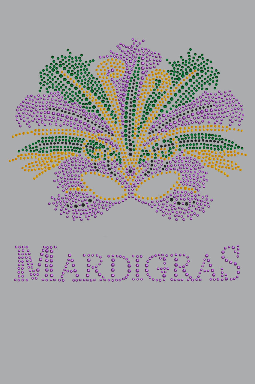 Madi Gras with Mask - Womens T-shirt