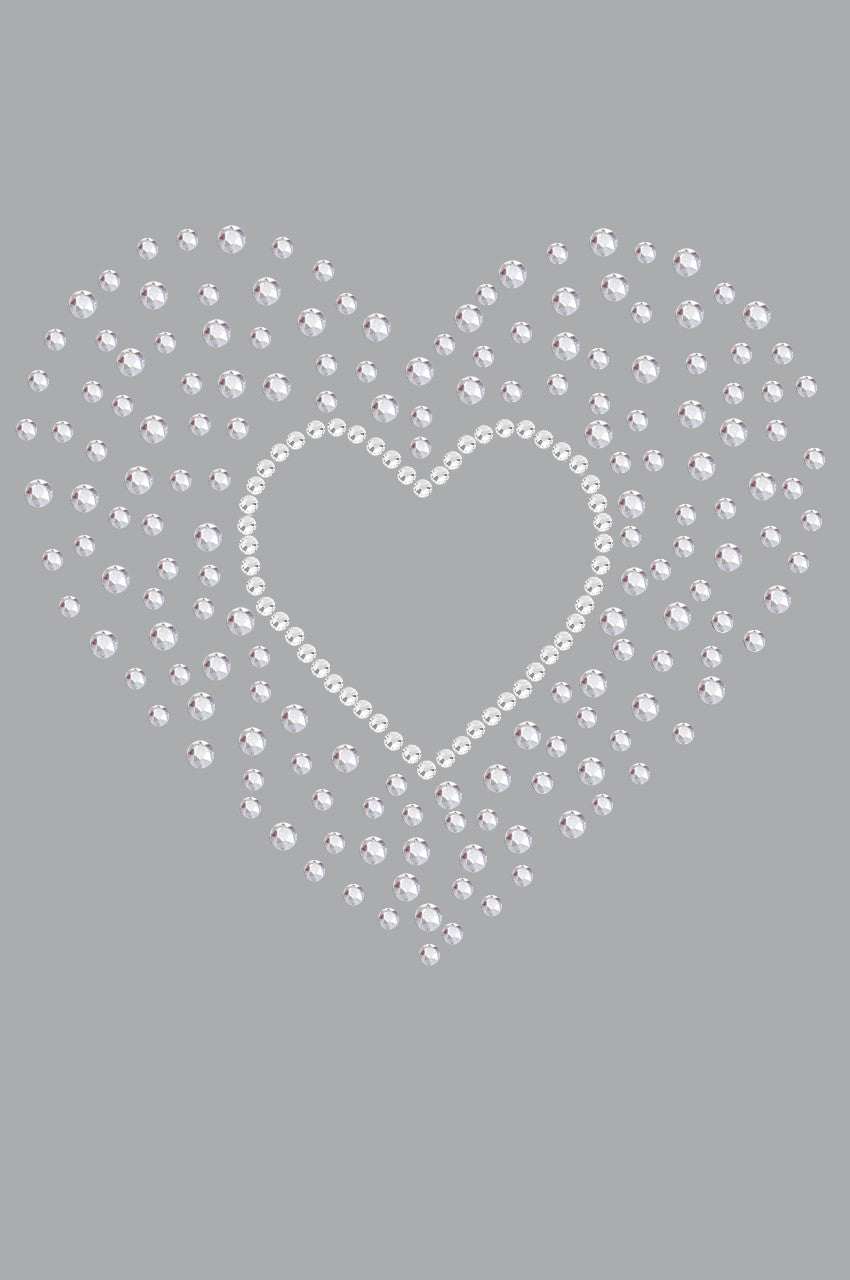 Heart with Scattered Stones - Womens T-shirt