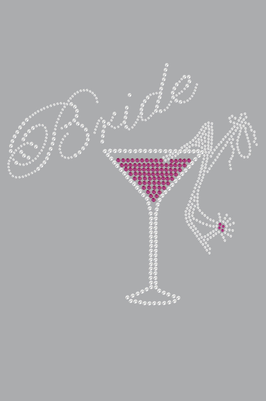 Bride with Drink & High Heel Shoe - Womens T-shirt