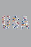 USA (Multicolor Rhinestones)  - Women's T-shirt