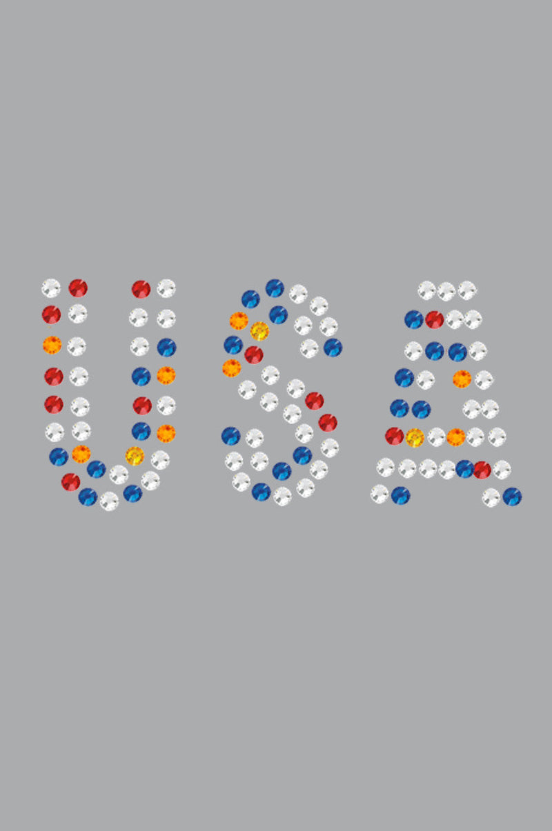 USA (Multicolor Rhinestones) - Women's T-shirt