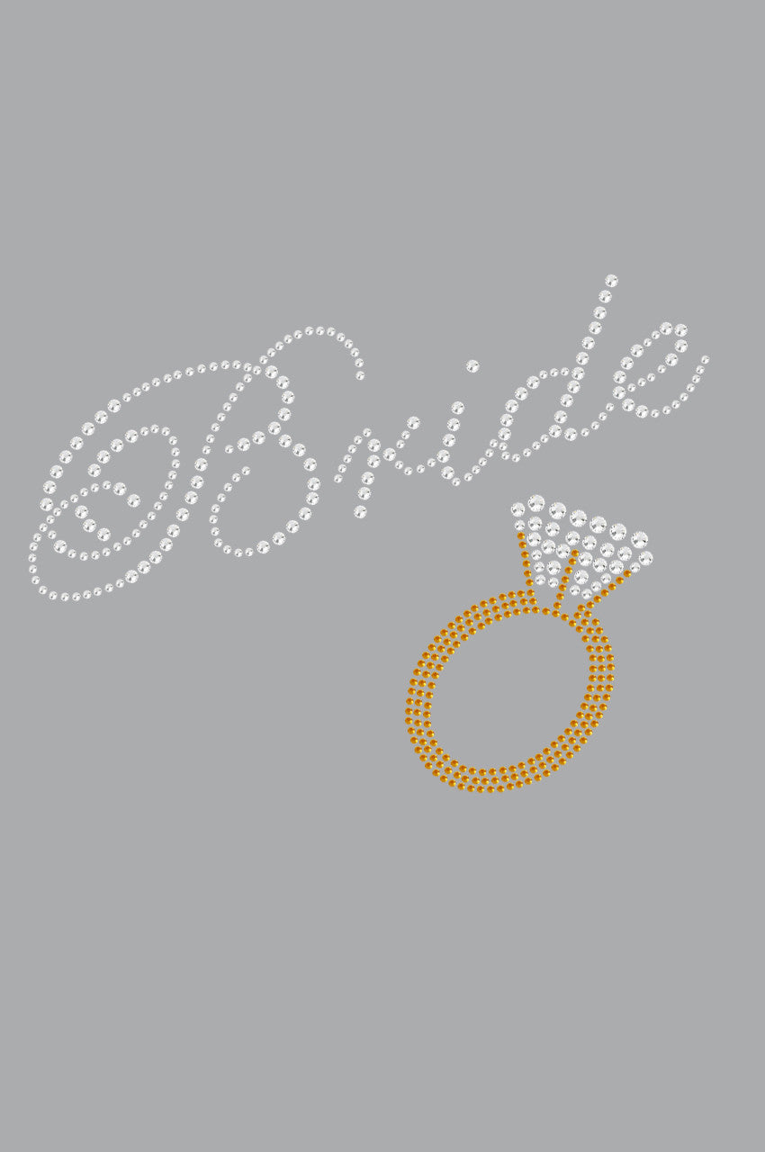 Bride with Diamond Ring- Womens T-shirt