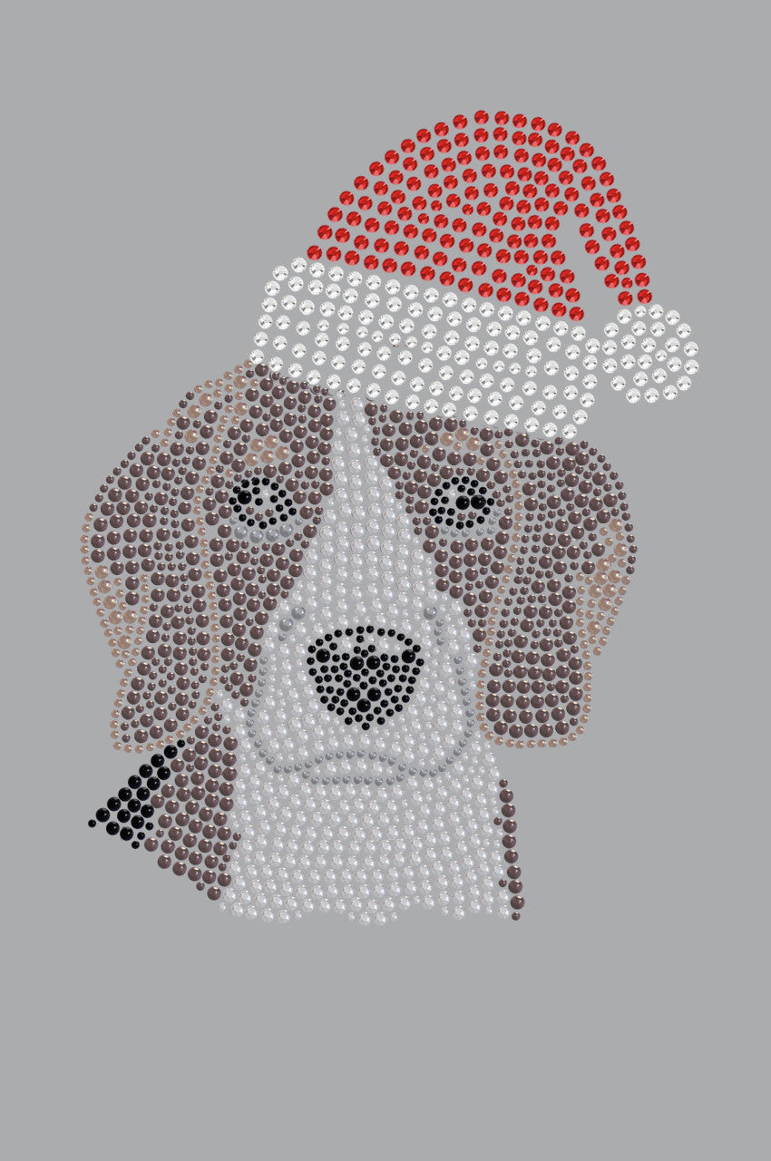 Beagle with Santa Hat - Womens Tee