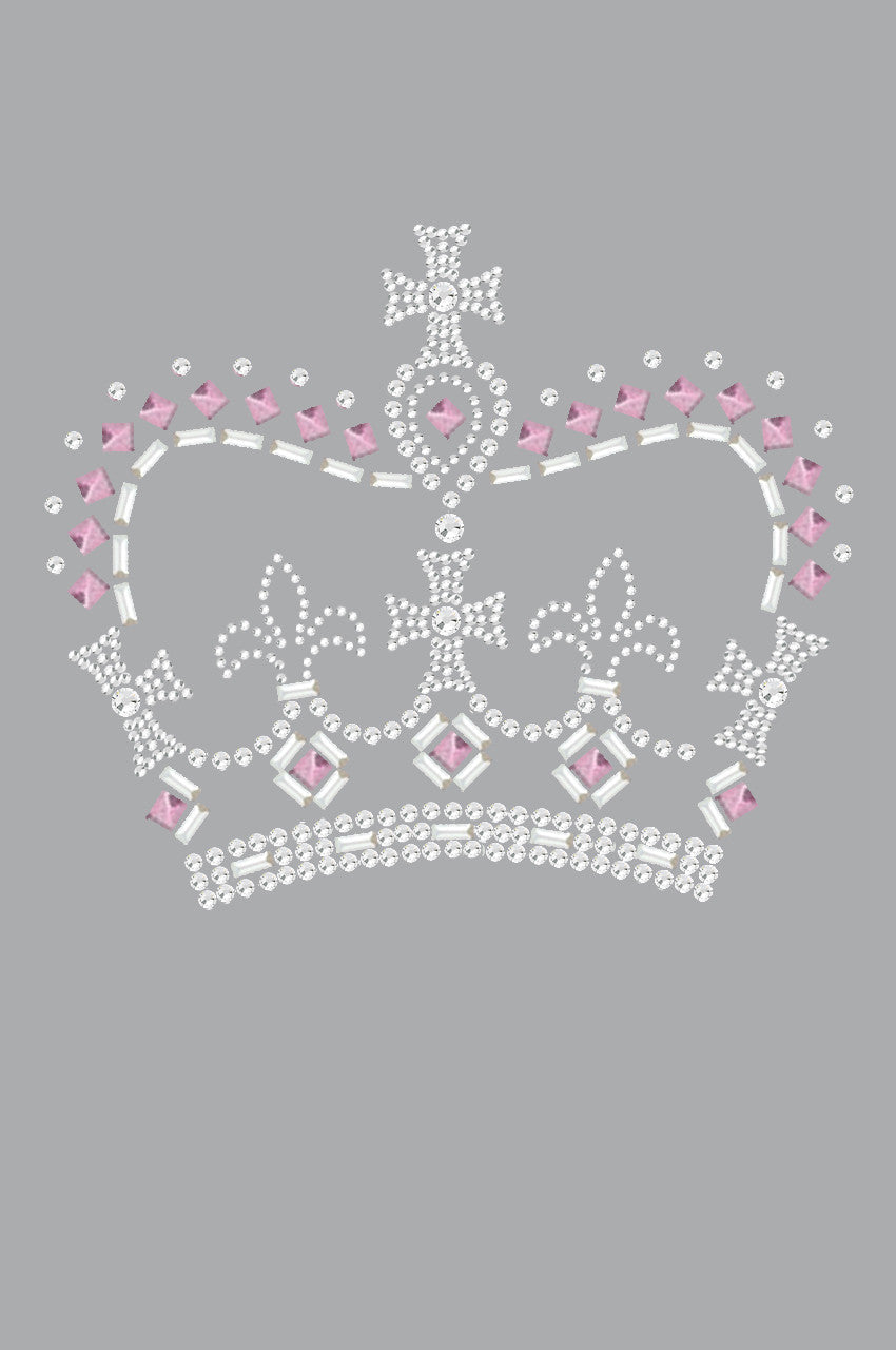 Crown 15 ( Pink, Silver & Clear) - Womens T-shirt
