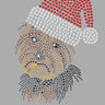 Yorkie Face  1 with Santa Hat - Women's T-shirt