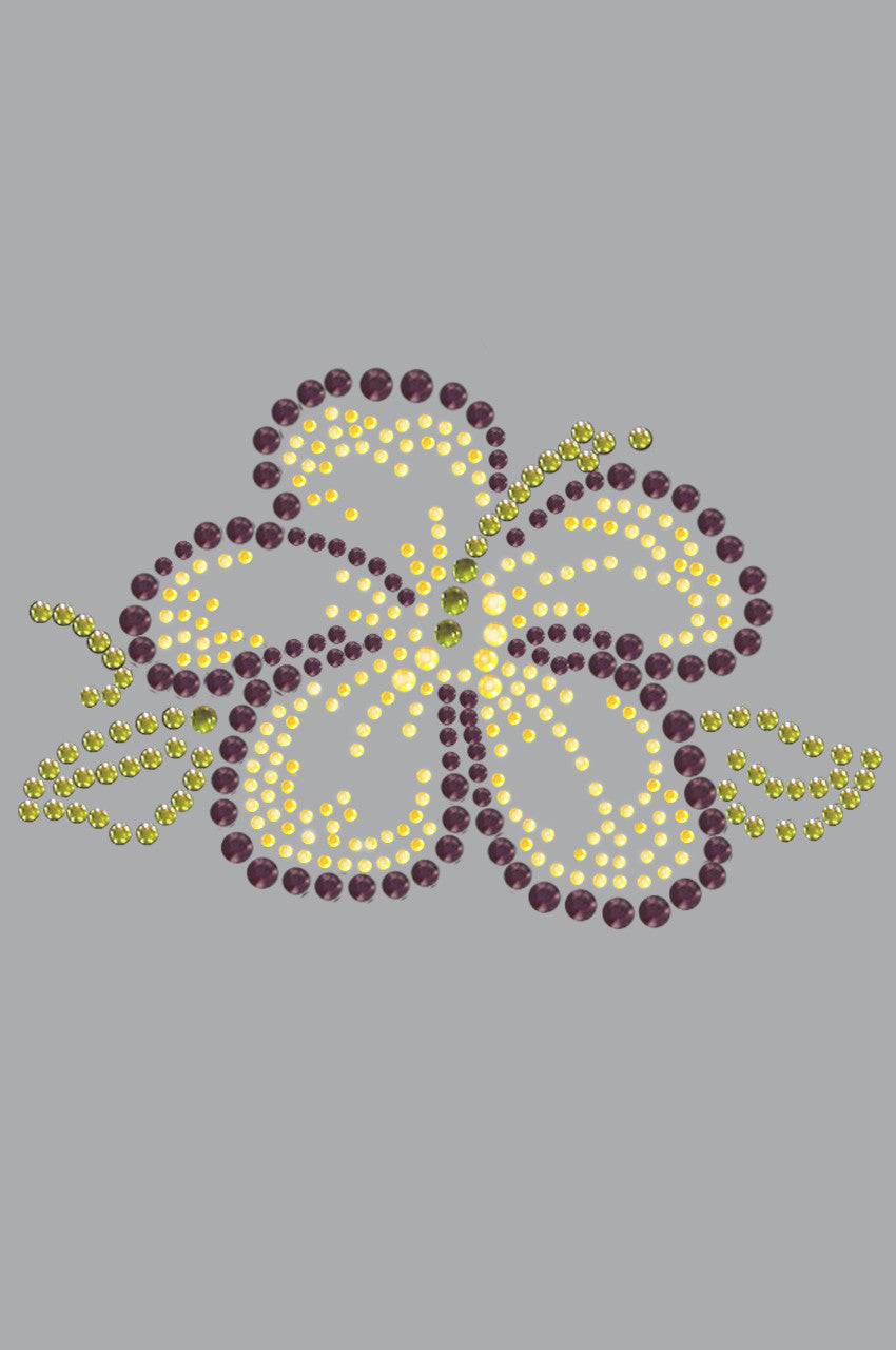 Purple & Yellow Hibiscus - Womens T-shirt