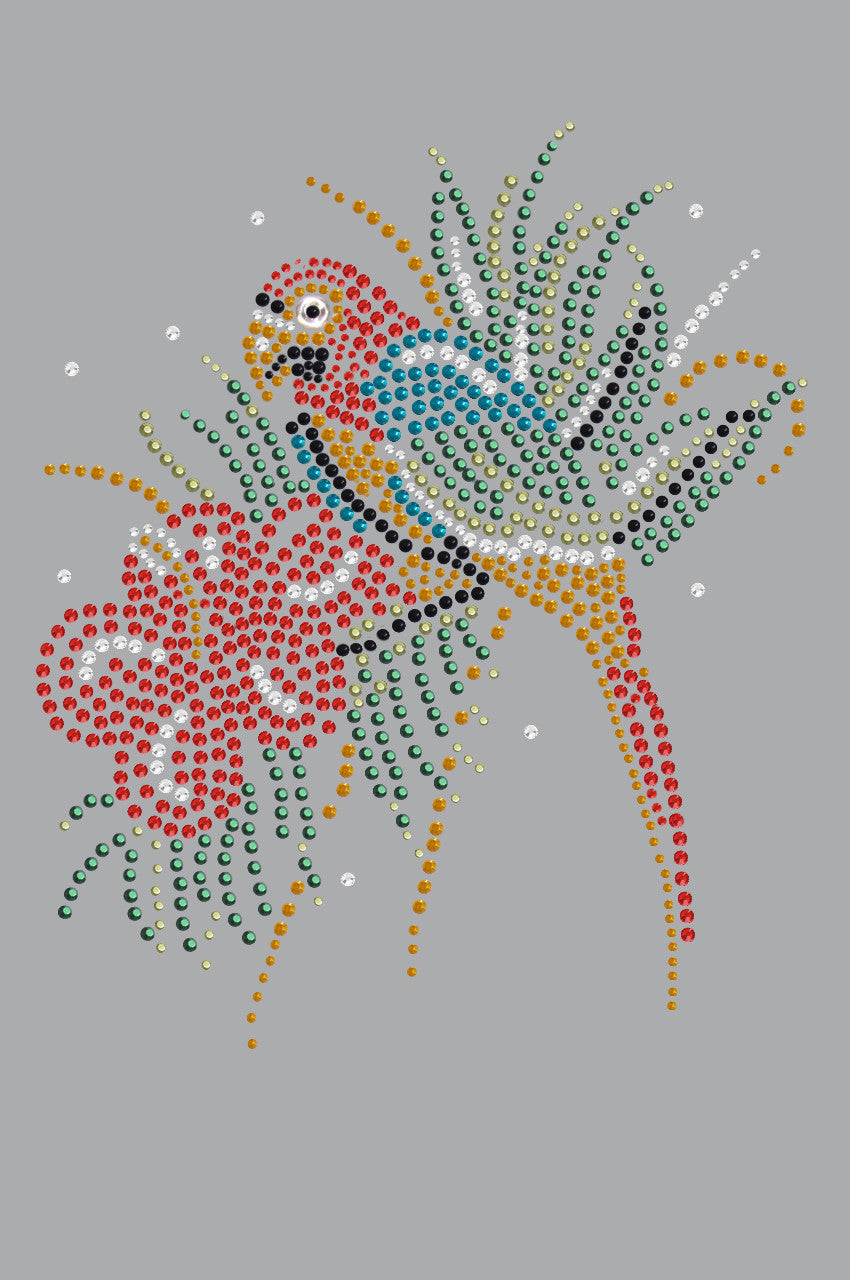 Parrot with Hibiscus - Womens T-shirt