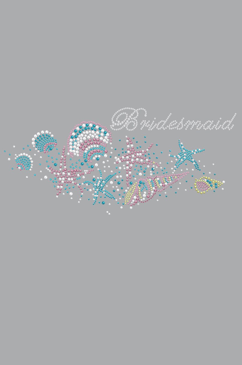 Bridesmaid with Seashells- Womens T-shirt