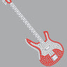 Guitar (Red Austrian crystal)  - Women's T-shirt