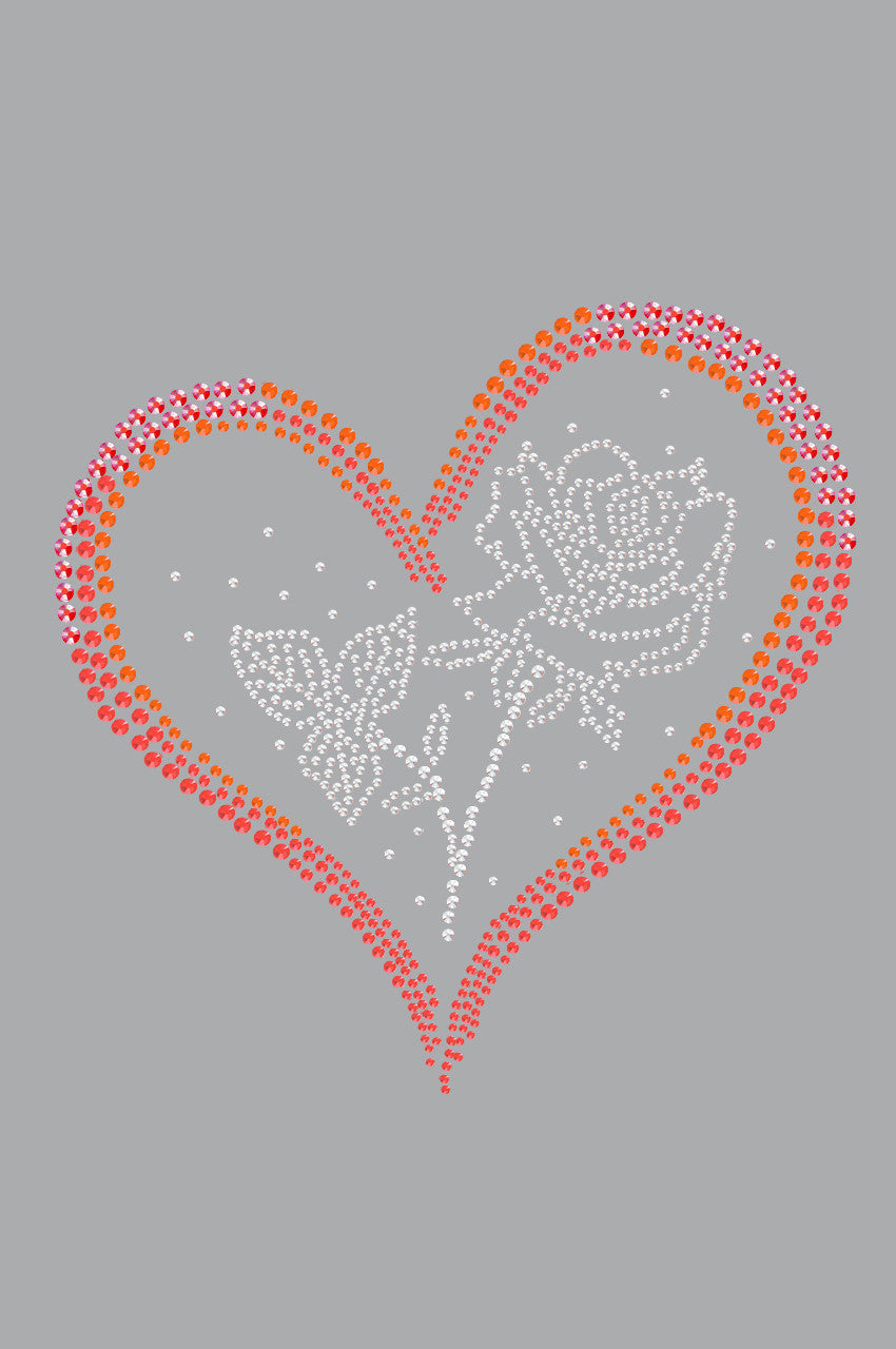 Heart with Rose - Womens Tee