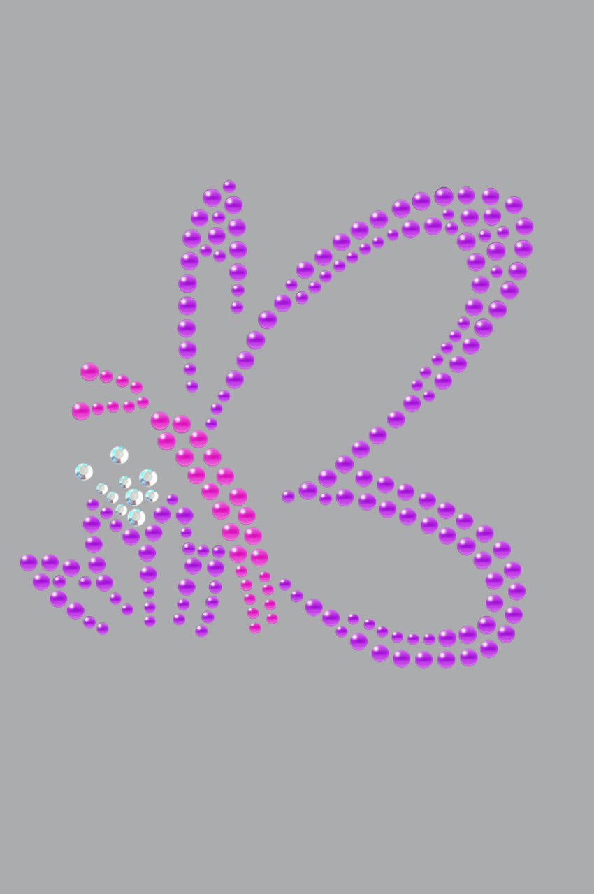 Pink & Purple Nailhead Butterfly - Bandannas