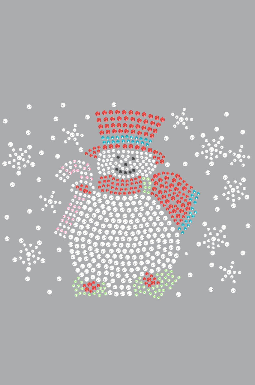 Snowman with Snowflakes - Womens T-shirt