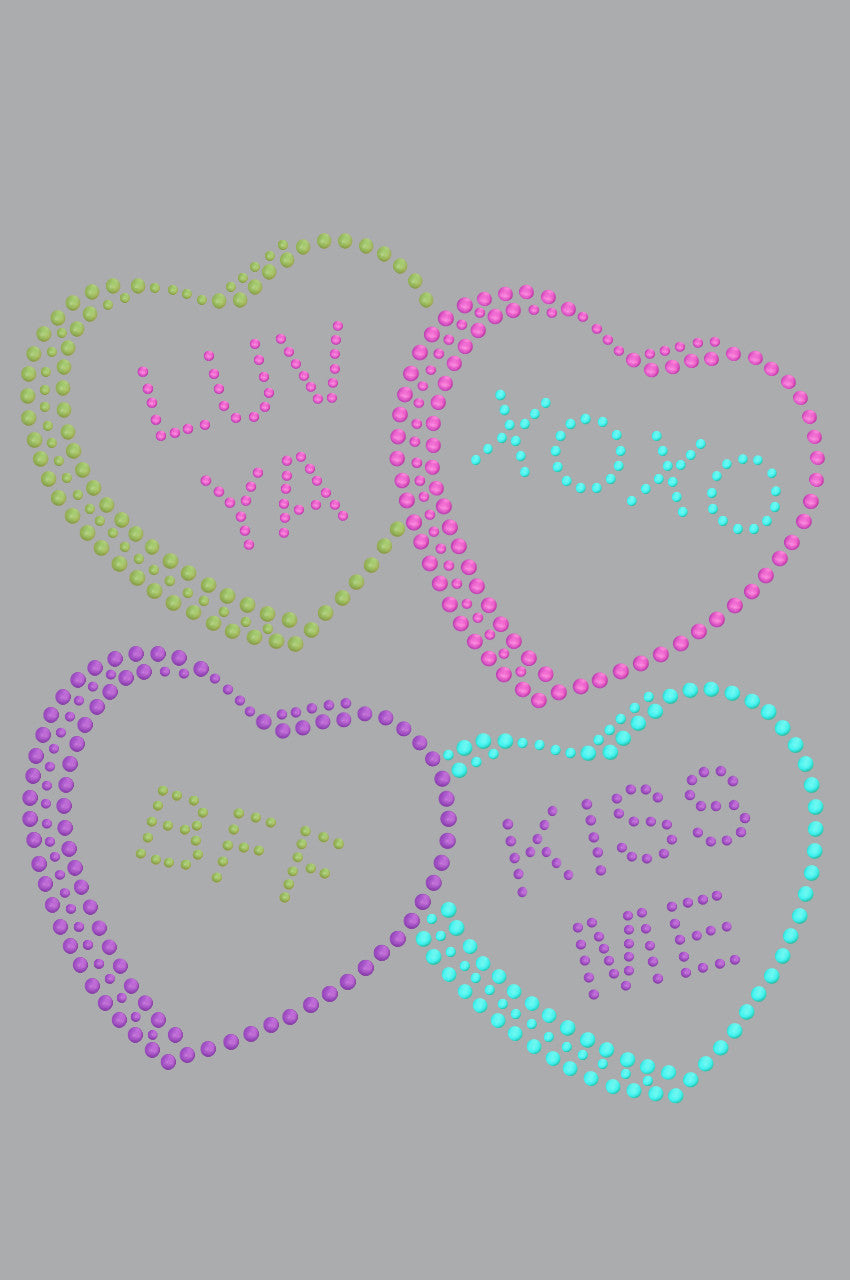 Candy Conversation Hearts 2 - Womens T-shirt