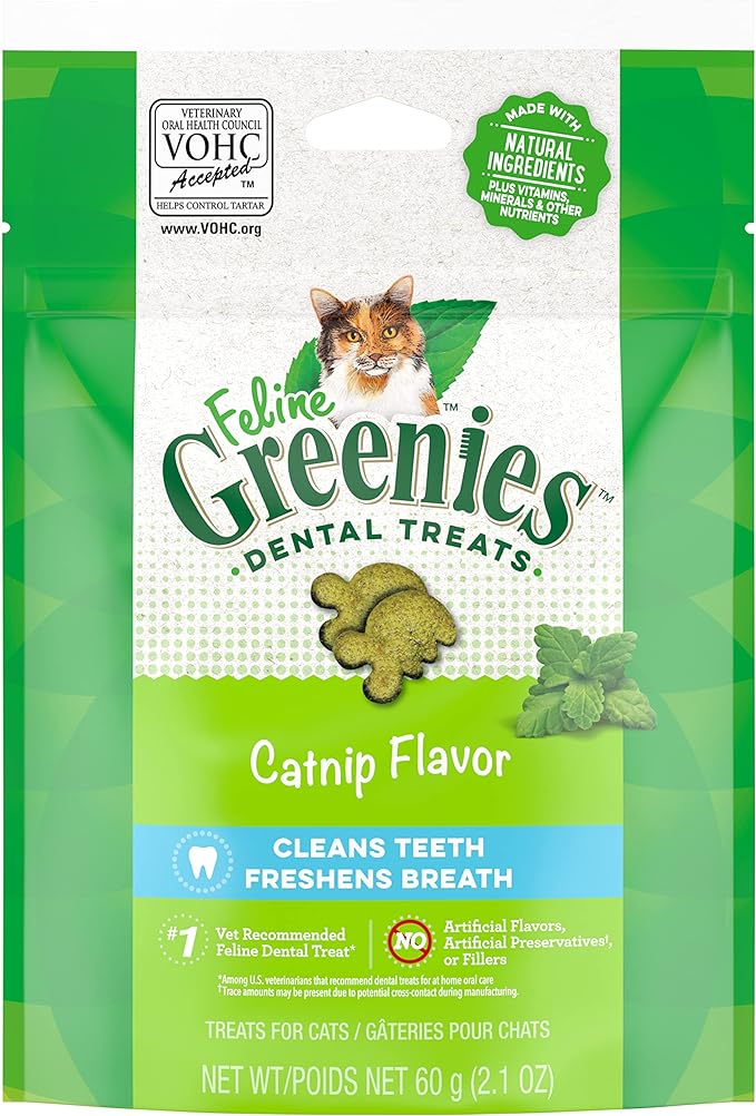 Greenies FELINE GREENIES Catnip Flavored Dental Treats | HT Animal Supply