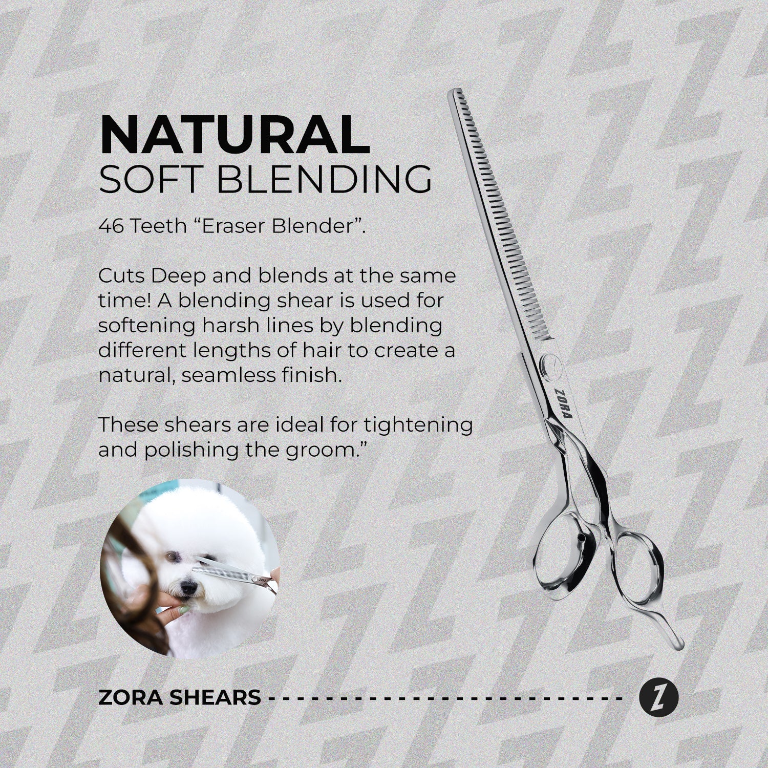 Zora Pet Grooming Blender Shear - Model A-7052