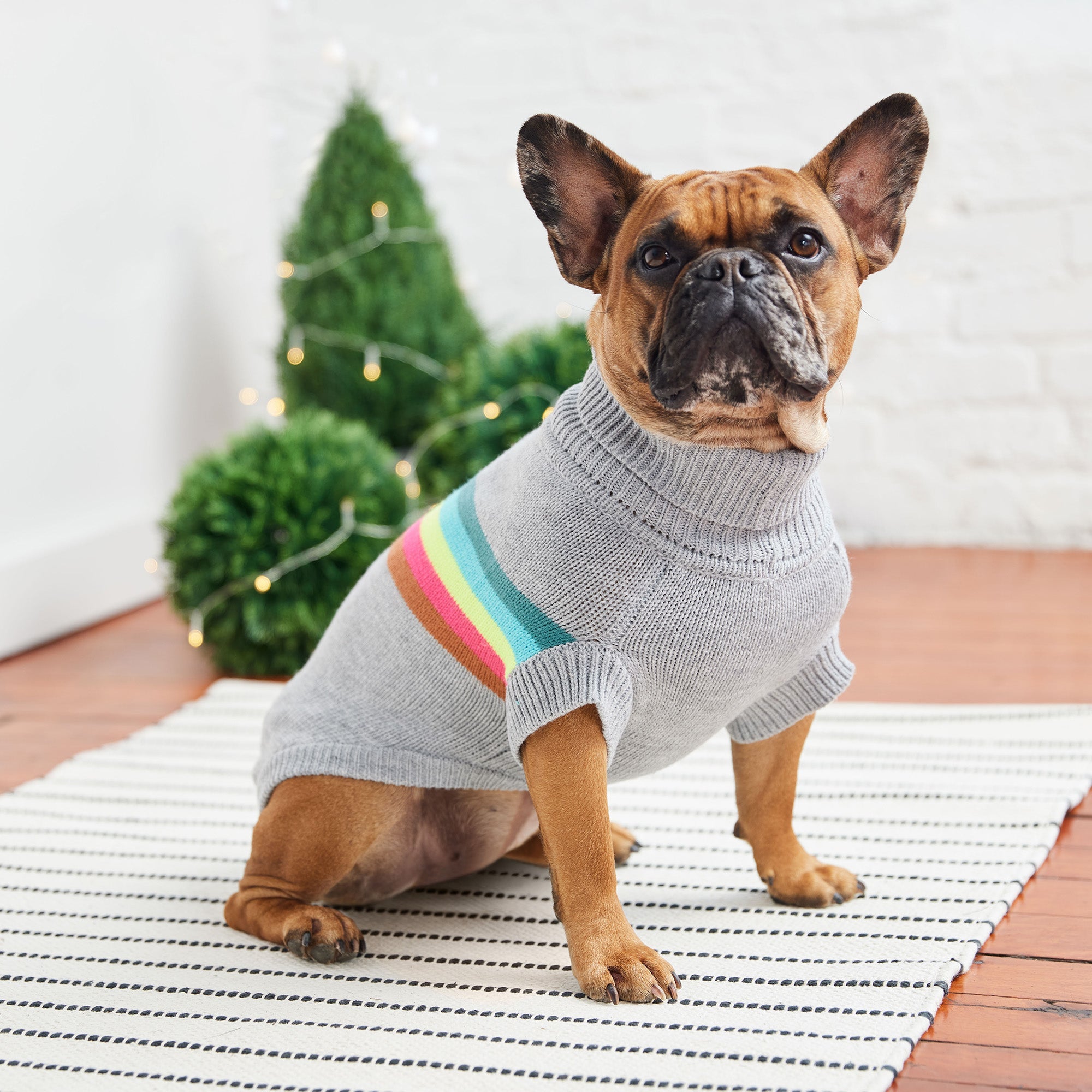 Retro Sweater - Grey Mix premium pet product