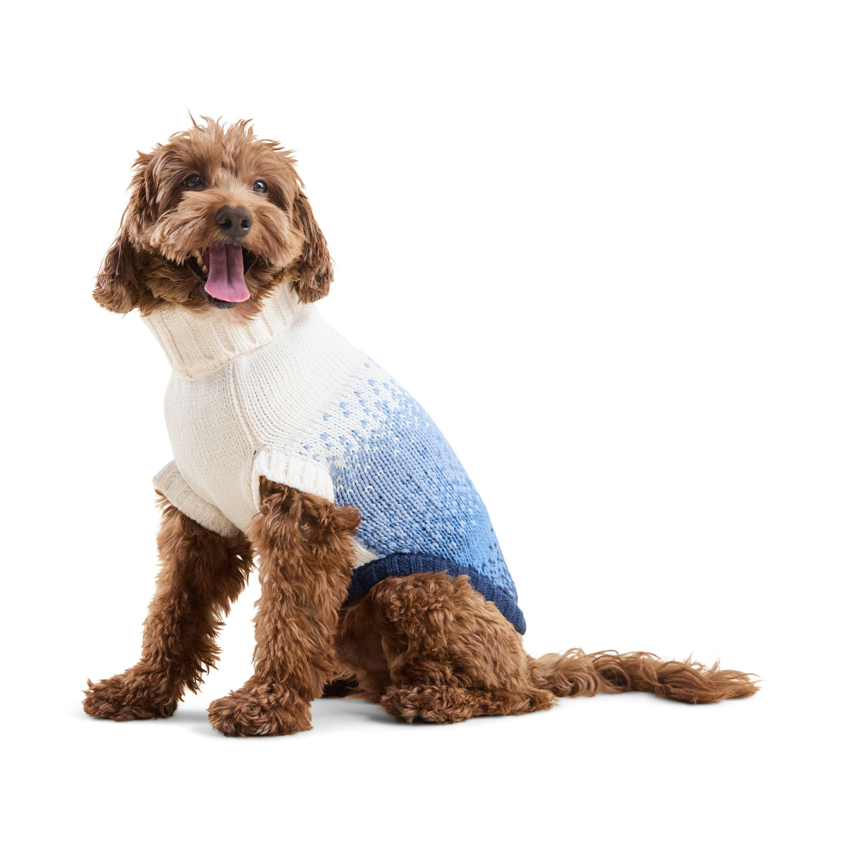 GF Pet Fisherman Knit Dog Sweater in Sailor Blue