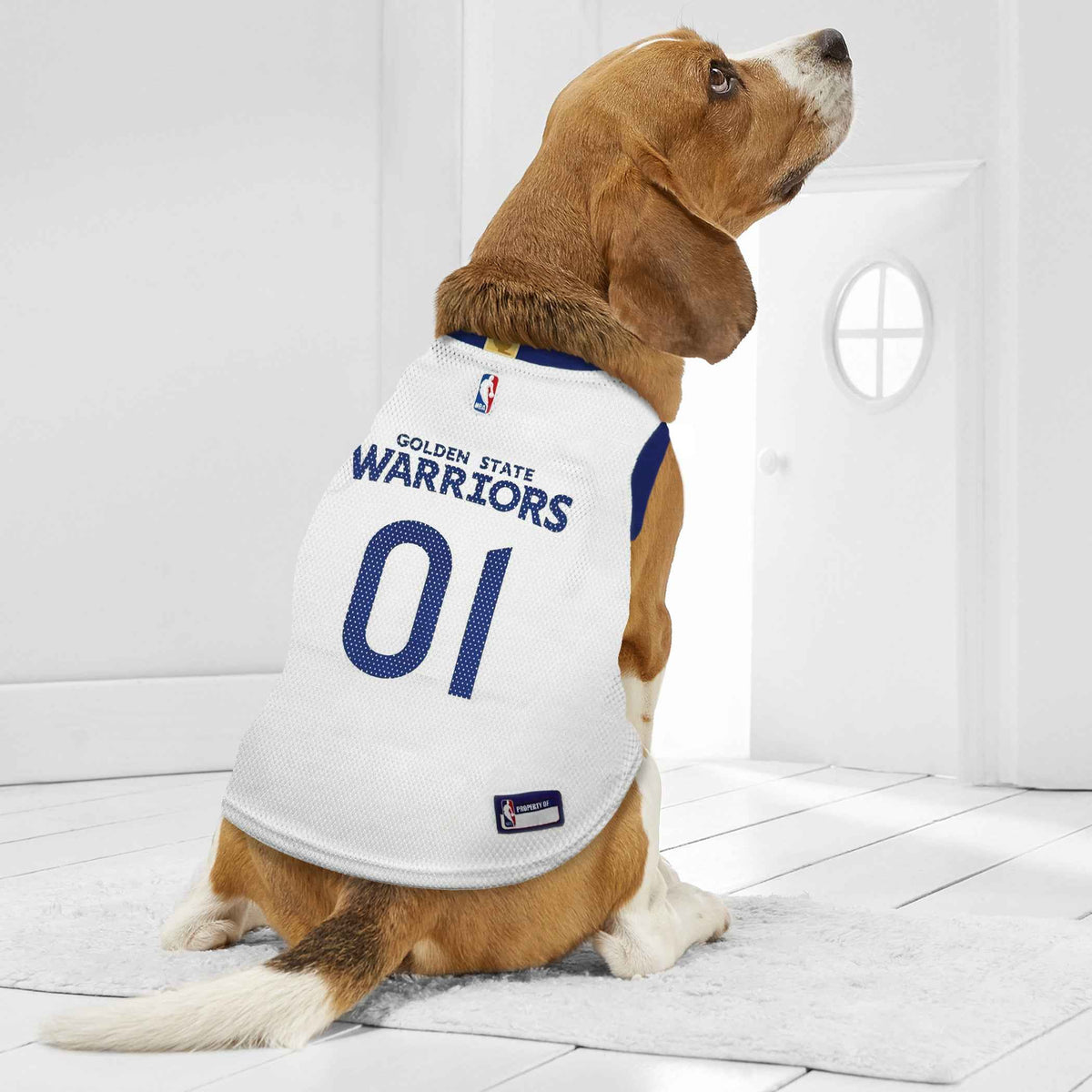 NBA Golden State Warriors Road Basketball Pet Jersey