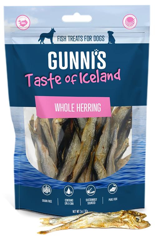 Gunnis Whole Herring Dog Treats (3oz)
