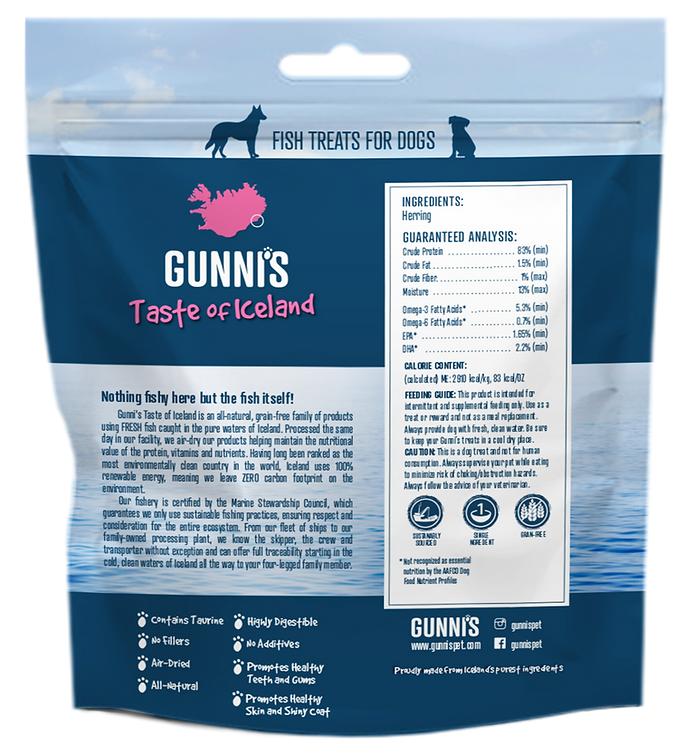 Gunnis Whole Herring Dog Treats (3oz) - HT Animal Supply