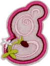 Curly Pink G - Patch