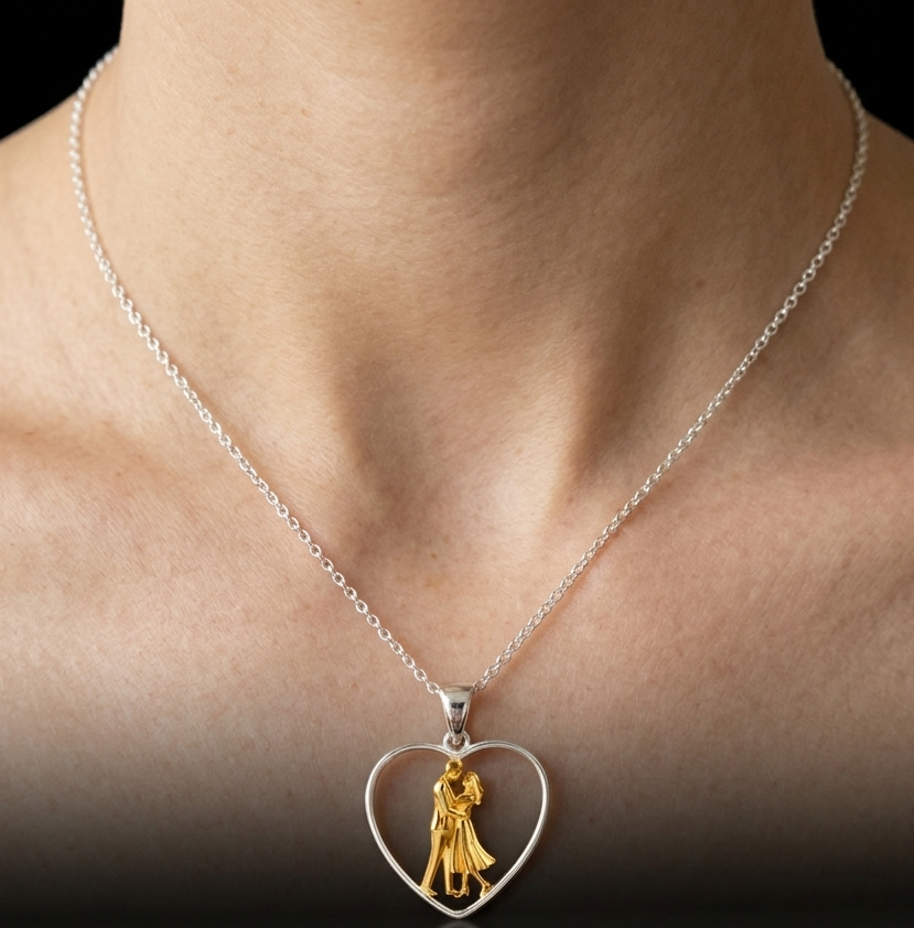 Dancing Forever Necklace - 925 Sterling Silver 18k Gold Plated