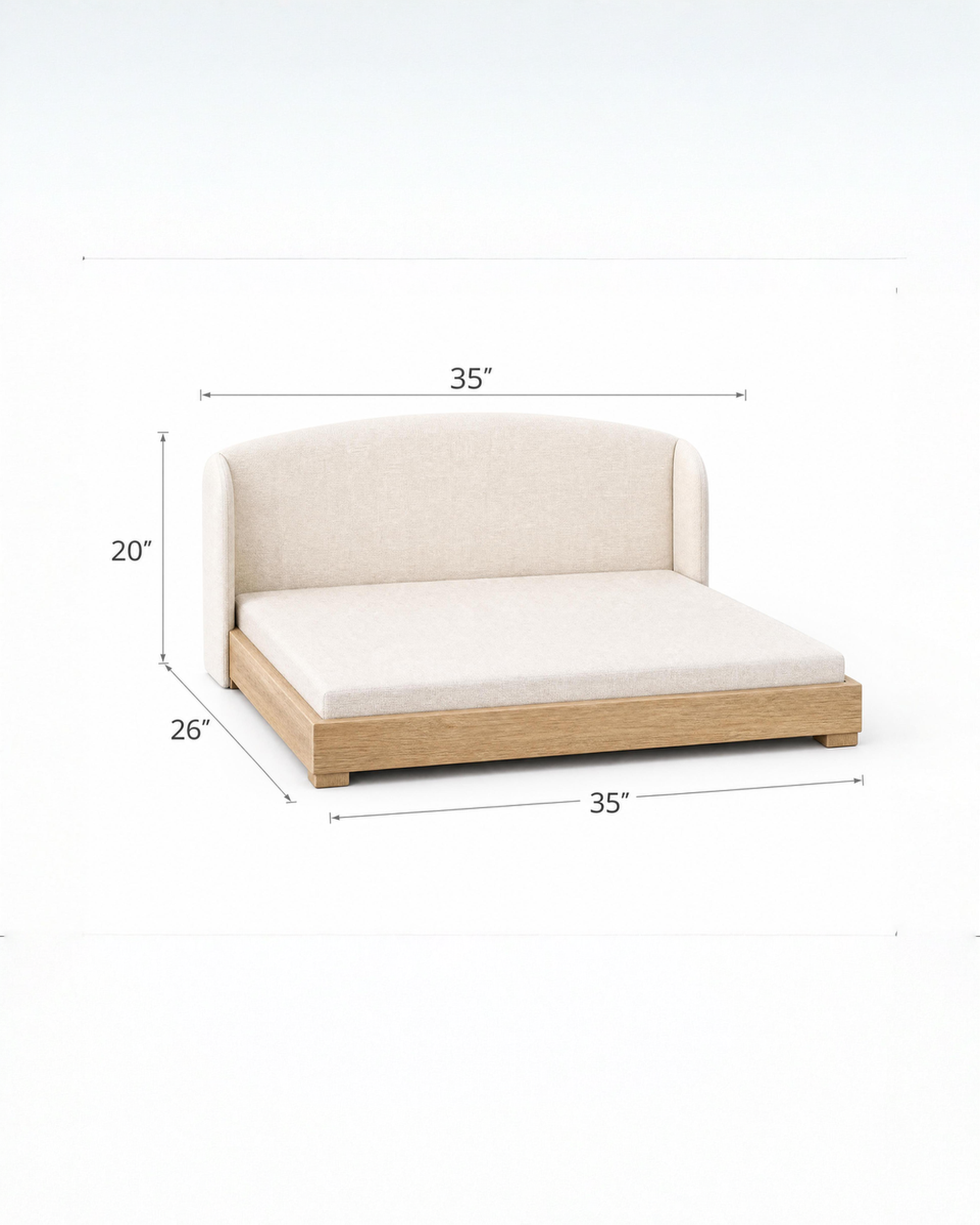 The Haven Luxury Handcrafted Solid Wood Orthopedic Dog Bed