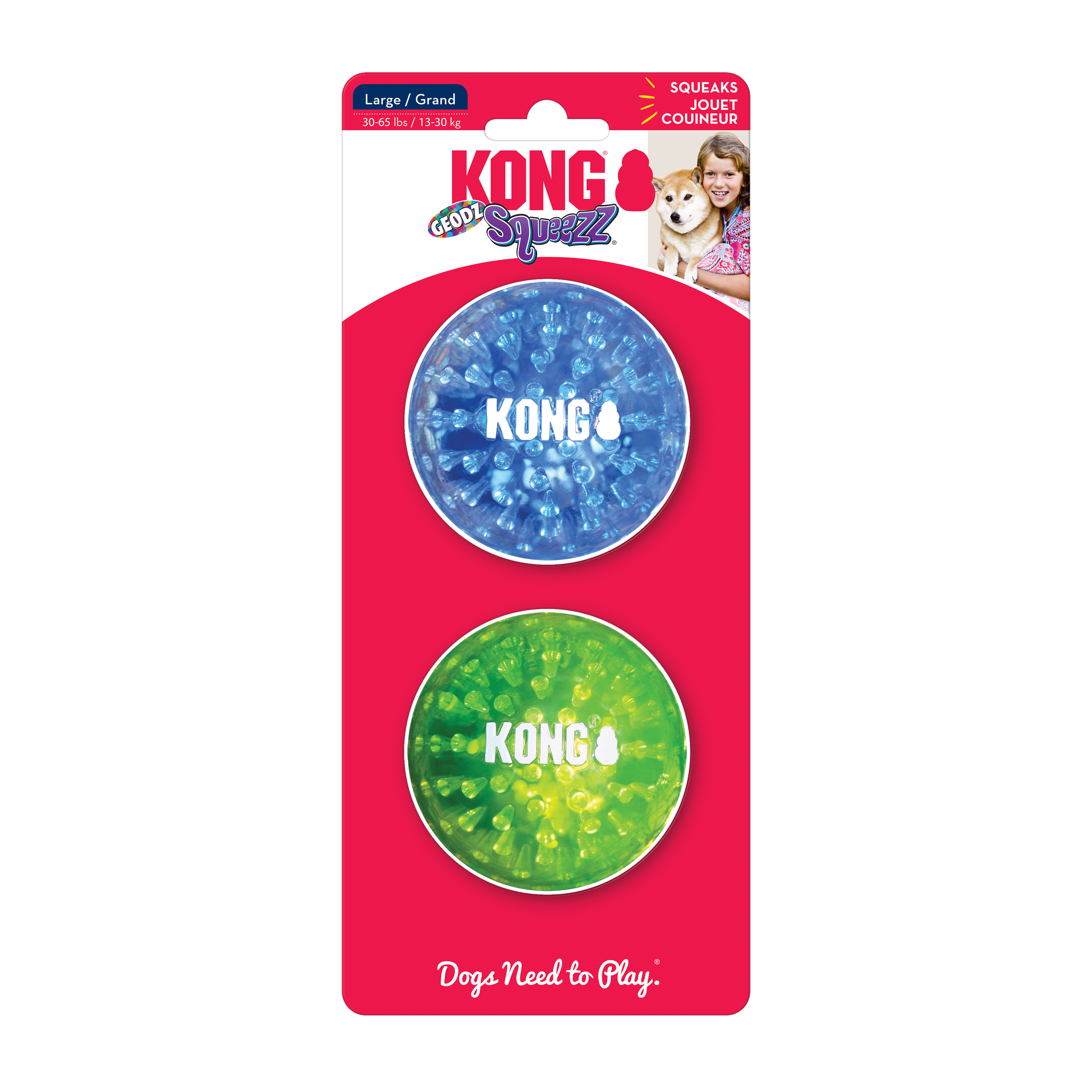 Kong Squeezz Geodz Large (2pk) - HT Animal Supply