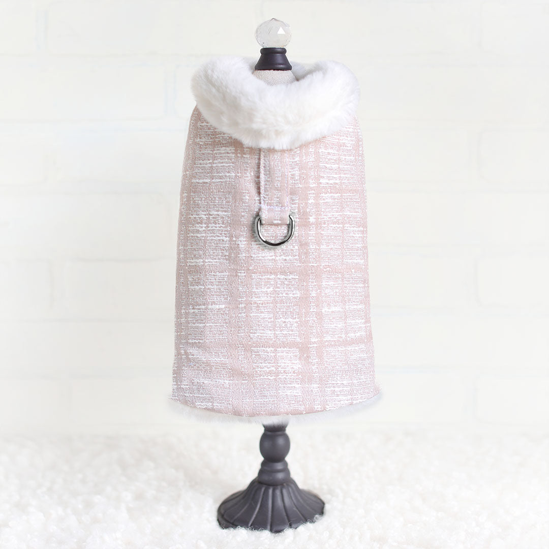 Hello Doggie Gia Faux Fur Sliver Dog Coat