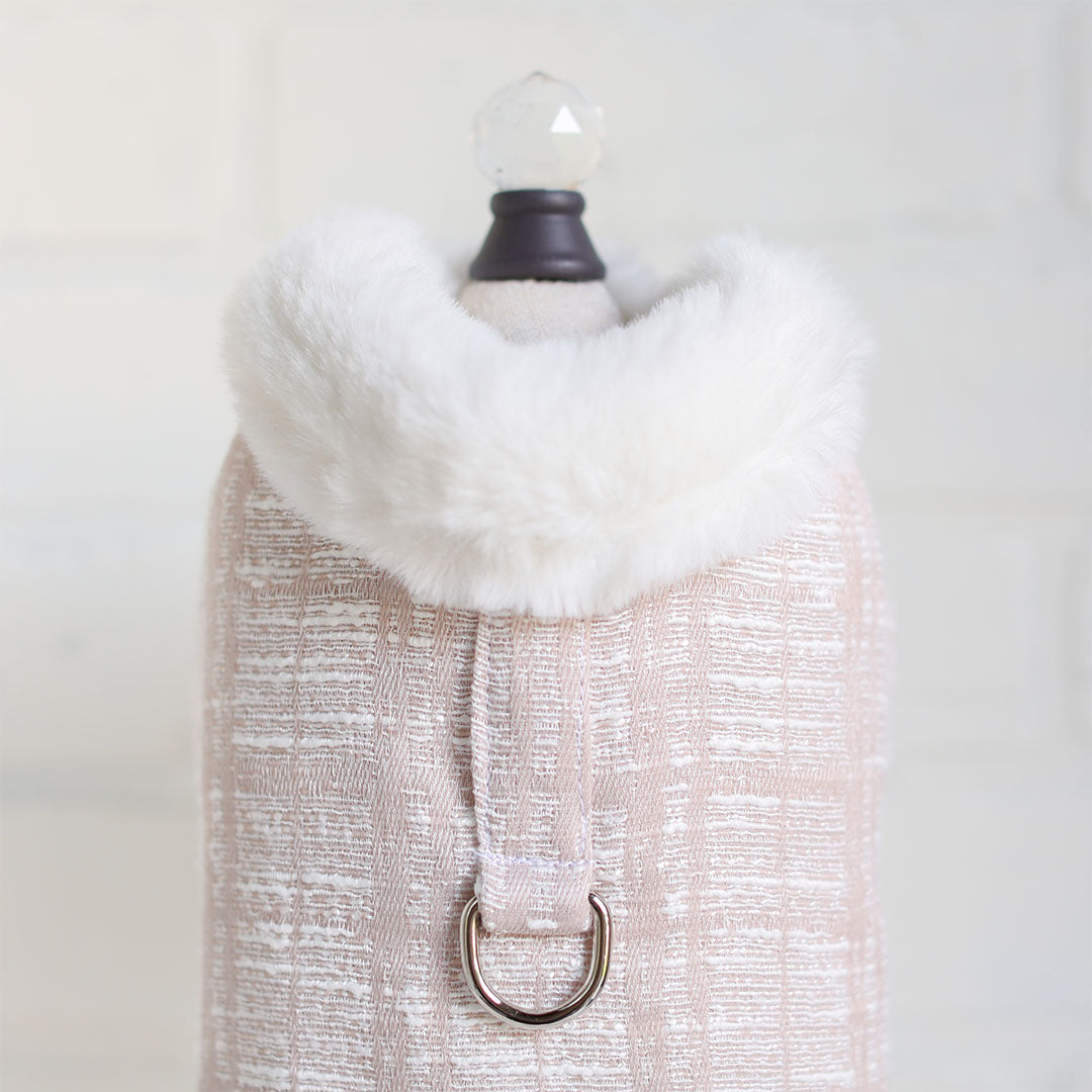 Hello Doggie Gia Faux Fur Ice Pink Dog Coat