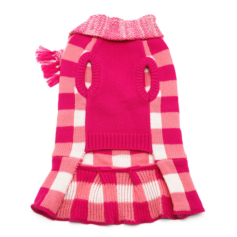 DOGO Gingham Dog Sweater Dress