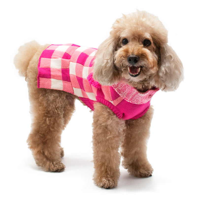 DOGO Gingham Dog Sweater Dress