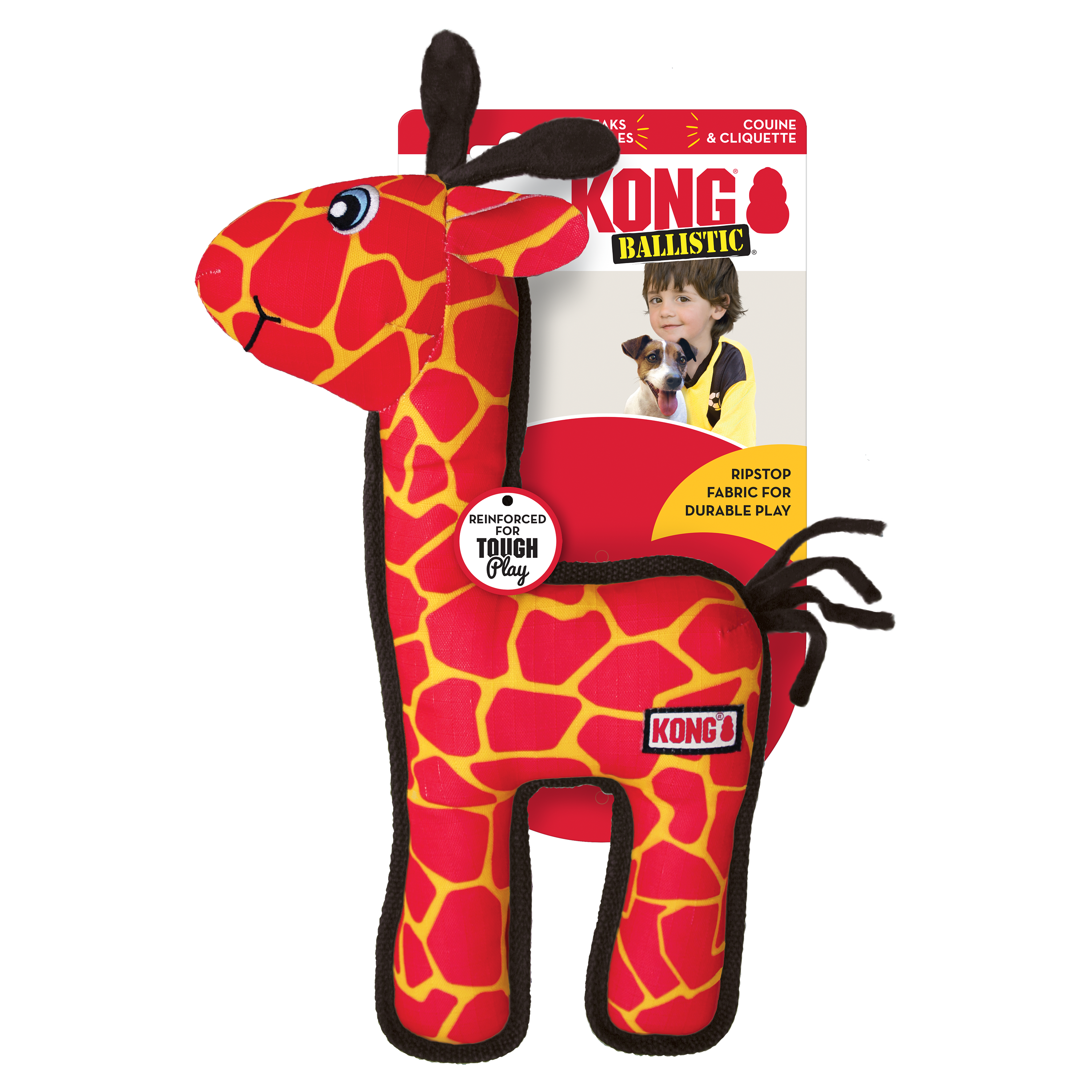 Kong Ballistic Giraffe Medium/Large - HT Animal Supply