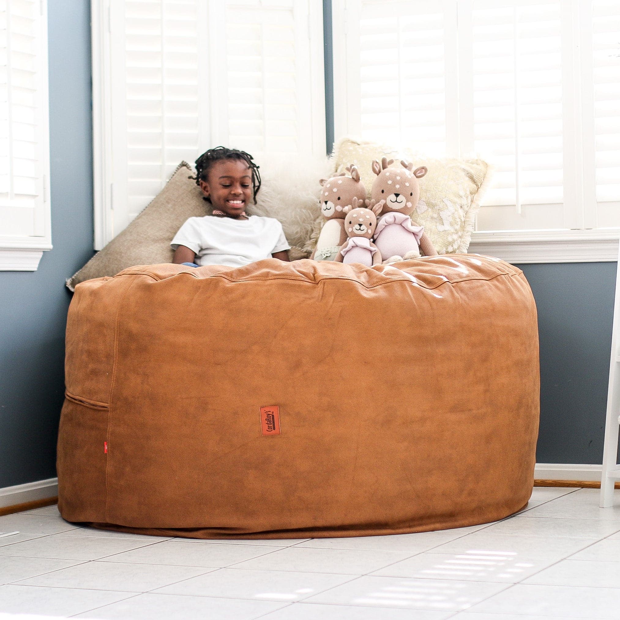 CordaRoy's King Faux Leather Convertible Bean Bag Chair