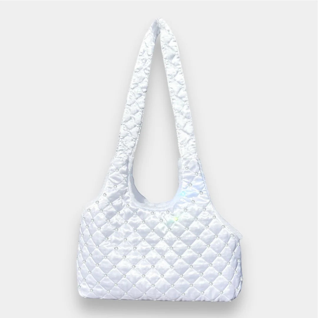 Hello Doggie Glamour Baby Ultra-Plush Satin Swarovski Crystal Snow White Dog Carrier
