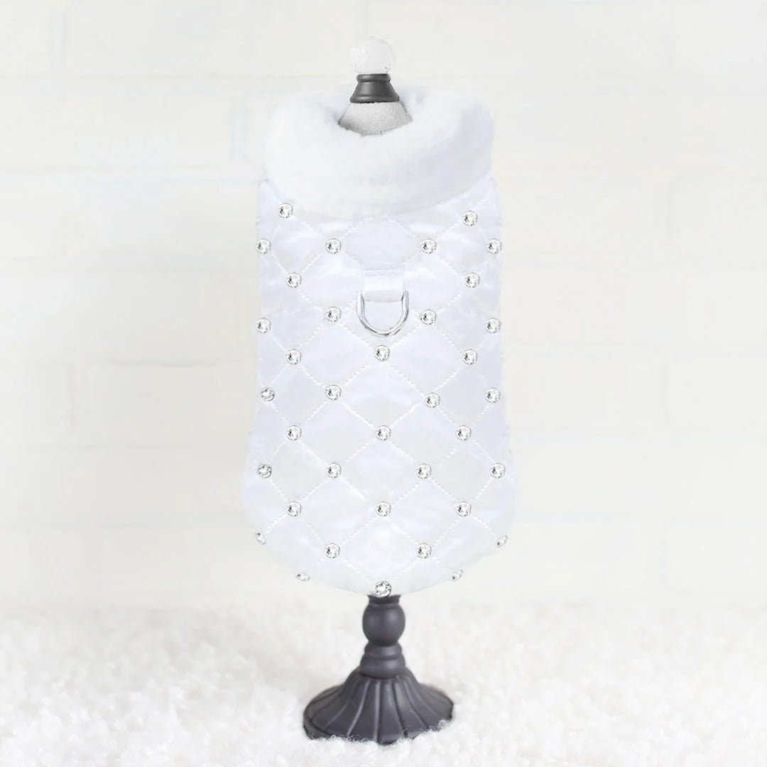 Hello Doggie Glamour Baby Snow White Quilted Fabric Dog Coat