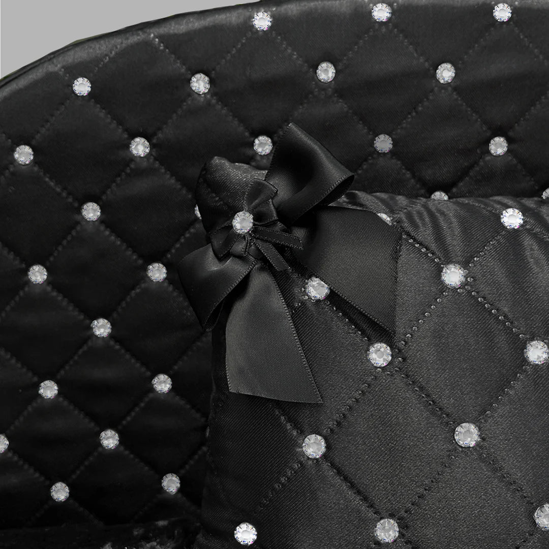 Hello Doggie Glamour Baby Snow White Swarovski Crystal Satin Dog Bed