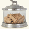 Glass Cookie Jar with and without Dog Finial Topper