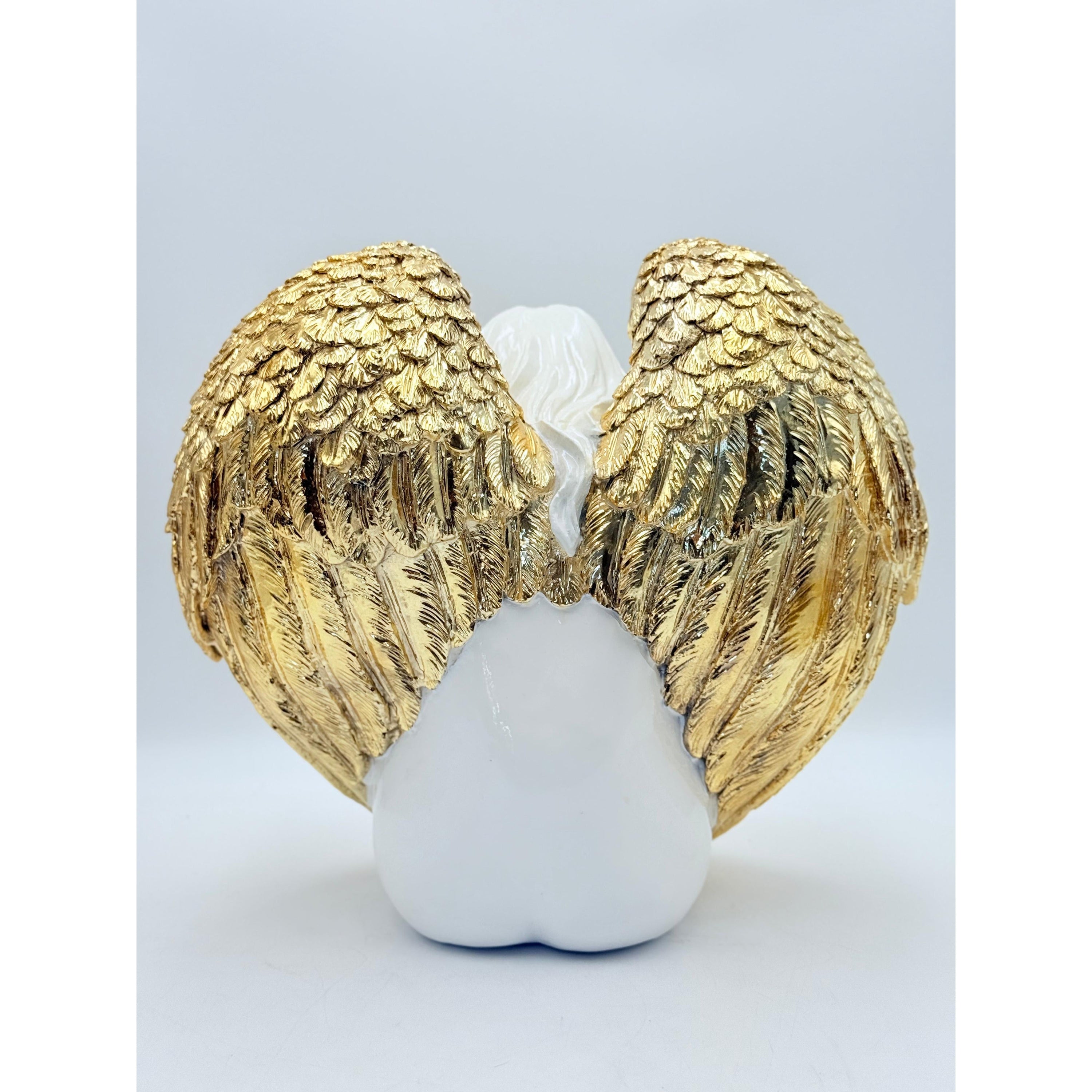 Angel Sculpture - Gold Chrome Wings Gold; Red Chrome Decor Sculpture image 5 - HT Animal Supply