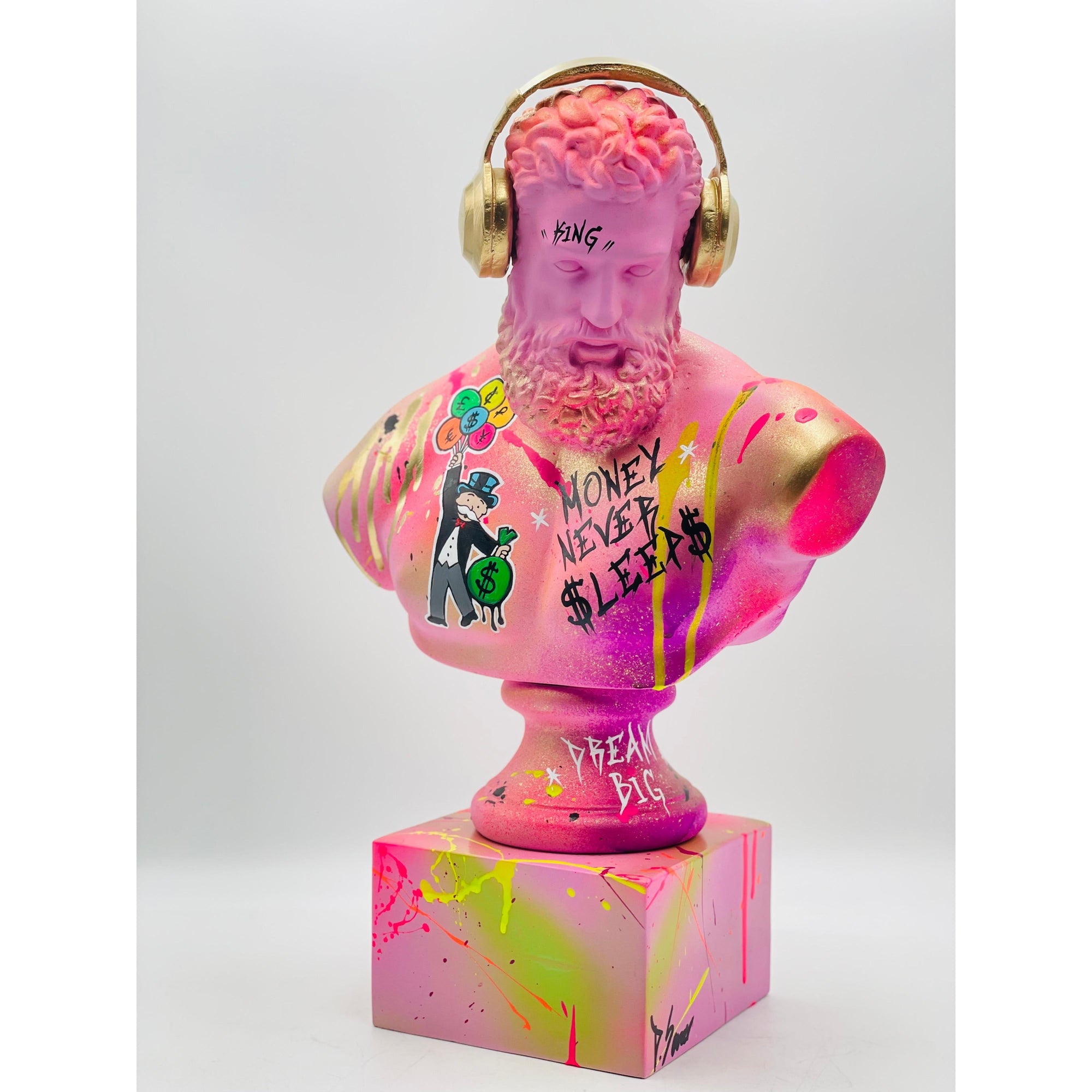And Iconic DJ Hercules Sculpture Graffiti Pop Art Style