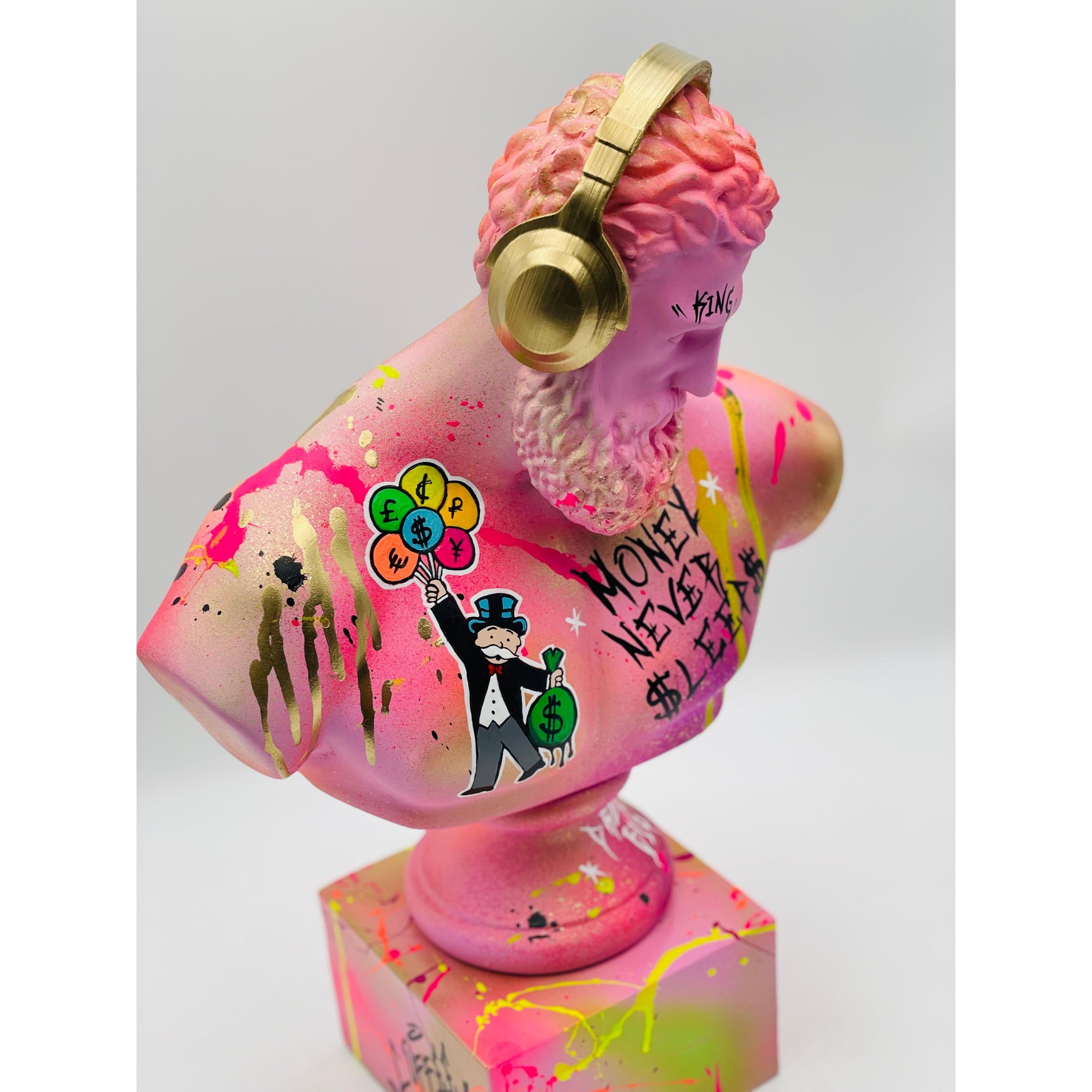 And Iconic DJ Hercules Sculpture Graffiti Pop Art Style
