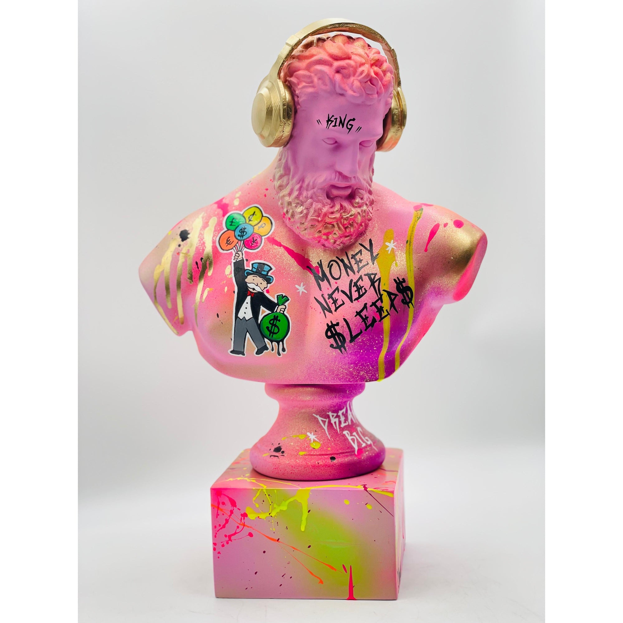 And Iconic DJ Hercules Sculpture Graffiti Pop Art Style