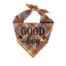 Good Boy Grey Luxe Flannel Dog Bandana