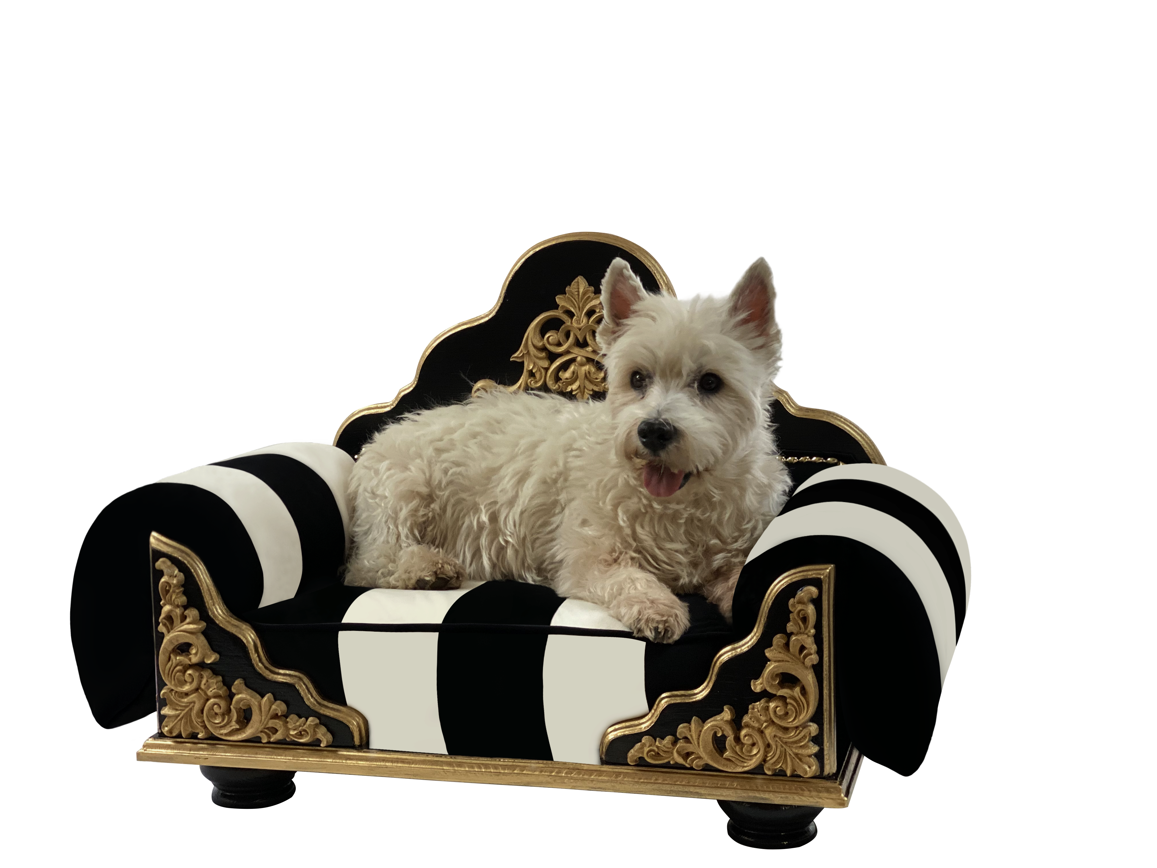 Grace Kelly, Pet Bed: Black & White Stripes