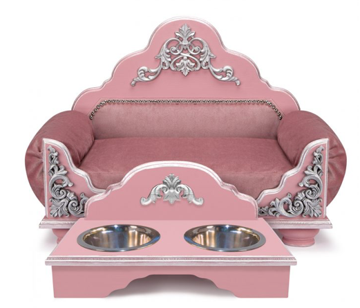 Grace Kelly Soft Pink & Rose Dog Bed