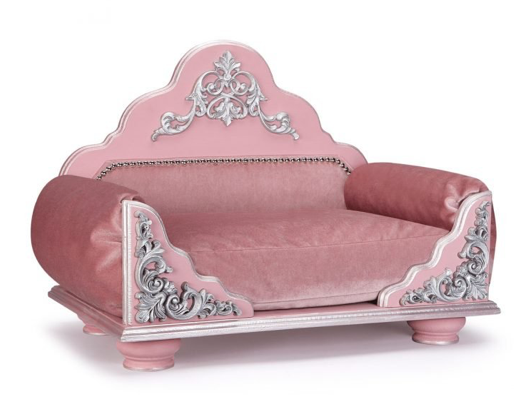 Grace Kelly Soft Pink & Rose Dog Bed